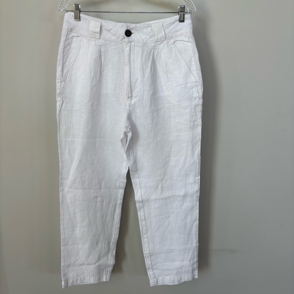 Sundance White Linen‎ Pants Size 10 NWT